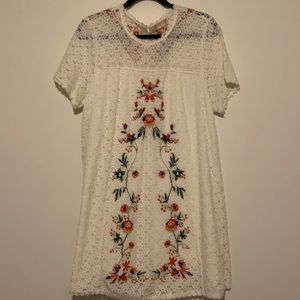 Floral Embroidered Lace Dress